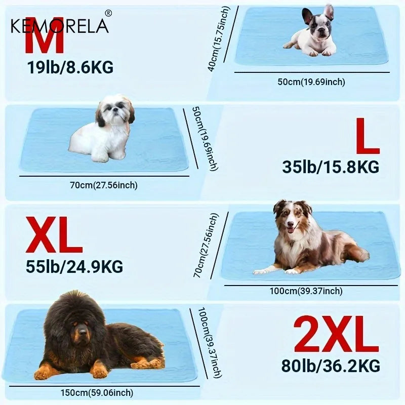Summer Cooling Dog Bed Mat With Breathable Fiber Fabric