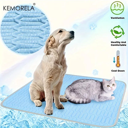 Summer Cooling Dog Bed Mat With Breathable Fiber Fabric