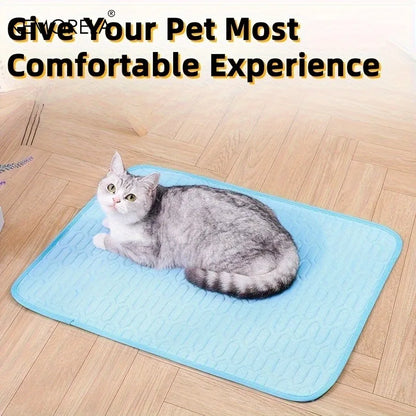 Summer Cooling Dog Bed Mat With Breathable Fiber Fabric